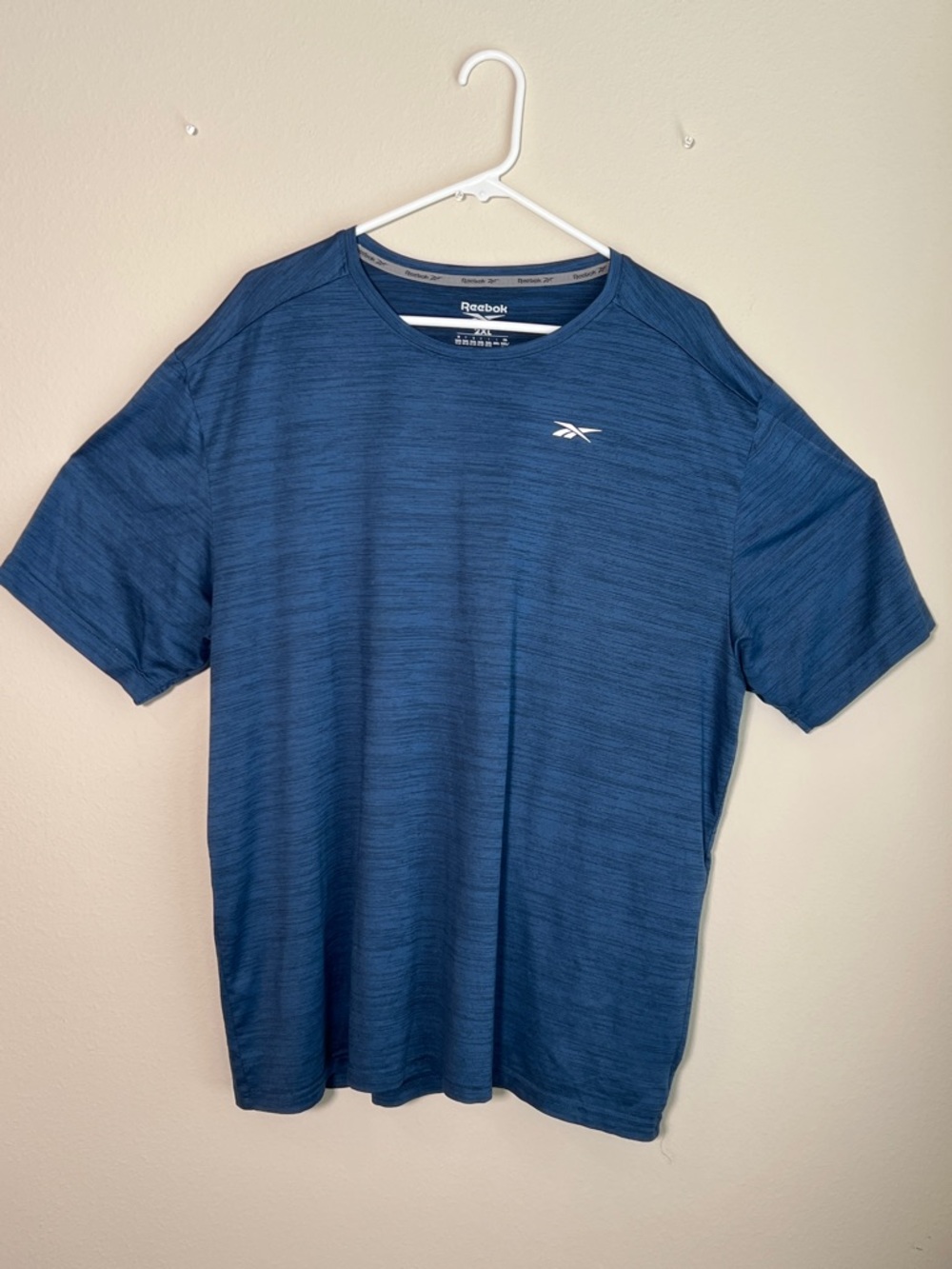 Reebok Men’s Blue Heather Performance Short Sleeve Tee